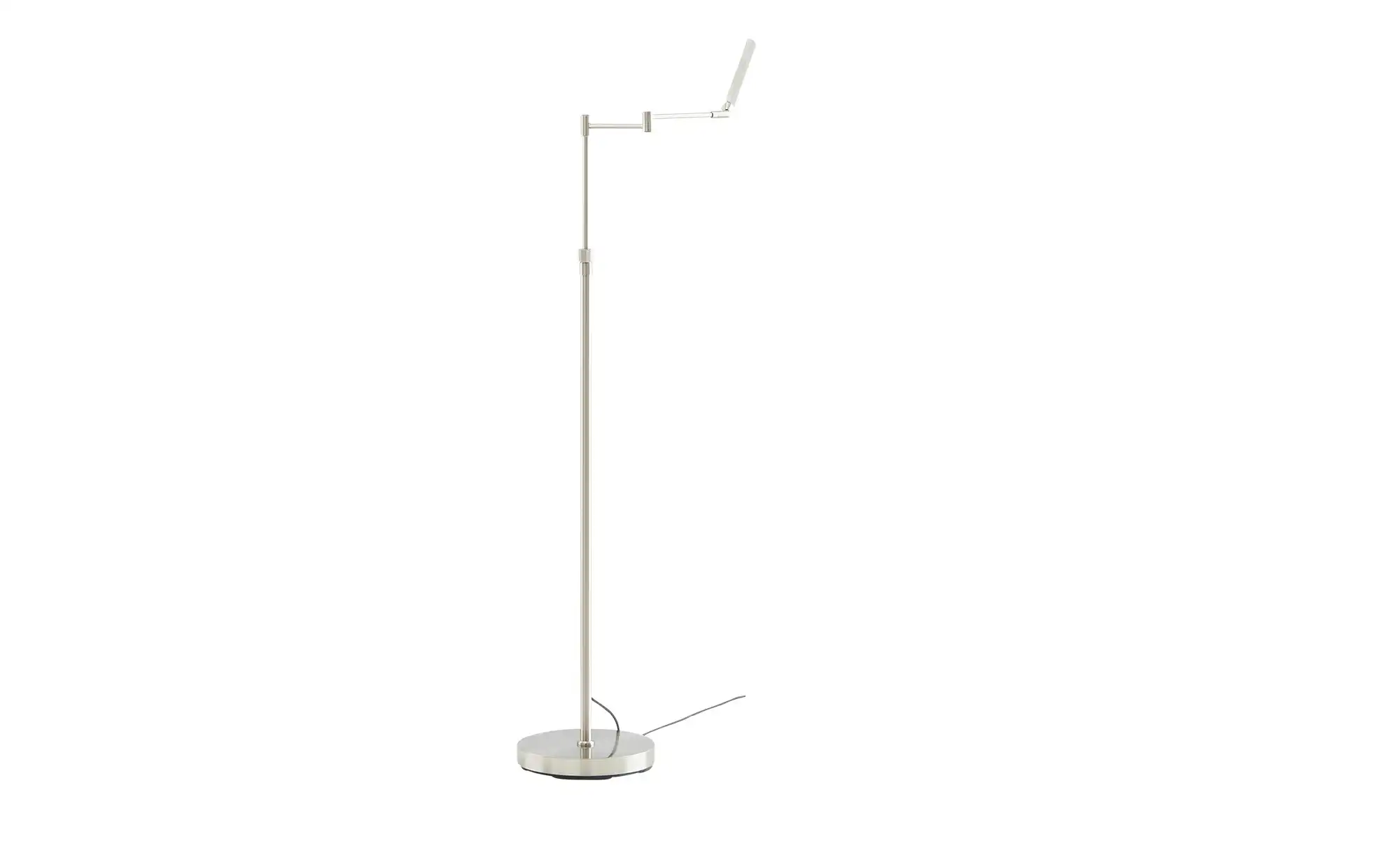 Fischer-Honsel LED-Stehleuchte Nickel matt höhenverstellbar