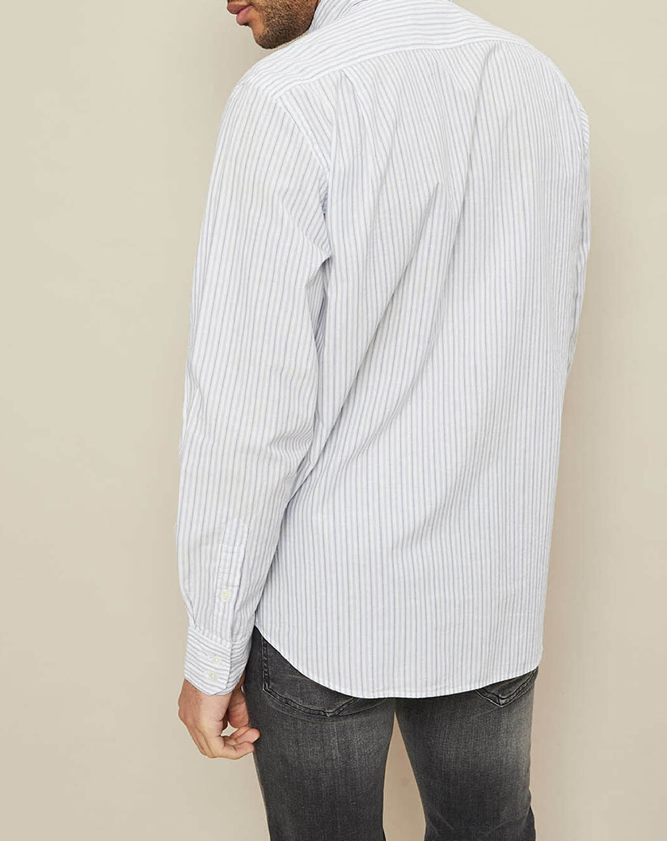 Hartford Chemise Regular Fit Paul à rayures bleu/blanc
