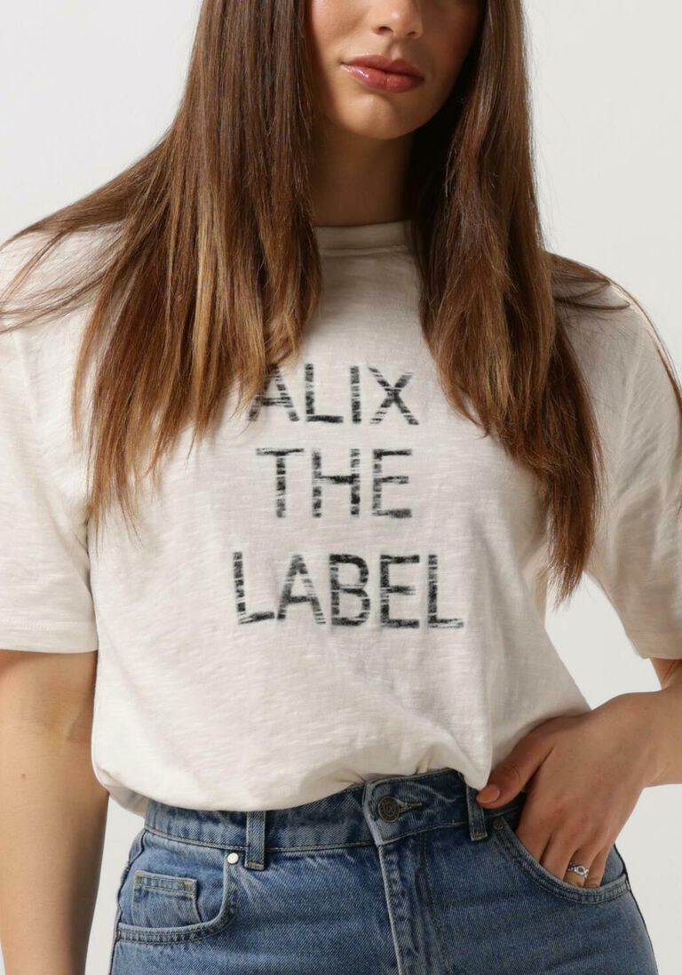 ALIX THE LABEL witte alix the label t-shirt ladies knitted alix the label t-shirt
