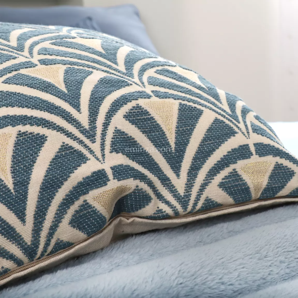 Housse de coussin carrée (40 x 40 cm) Dory Bleue