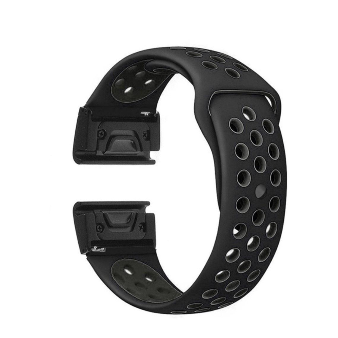 Garmin Fenix 7X / 6X Pro / 5X / 5X Plus / 3 / 3 HR / 3 Sapphire Ersatz Silikon Armband Dual Color (Gelenkumfang: 172-247mm) - Schwarz / Grau