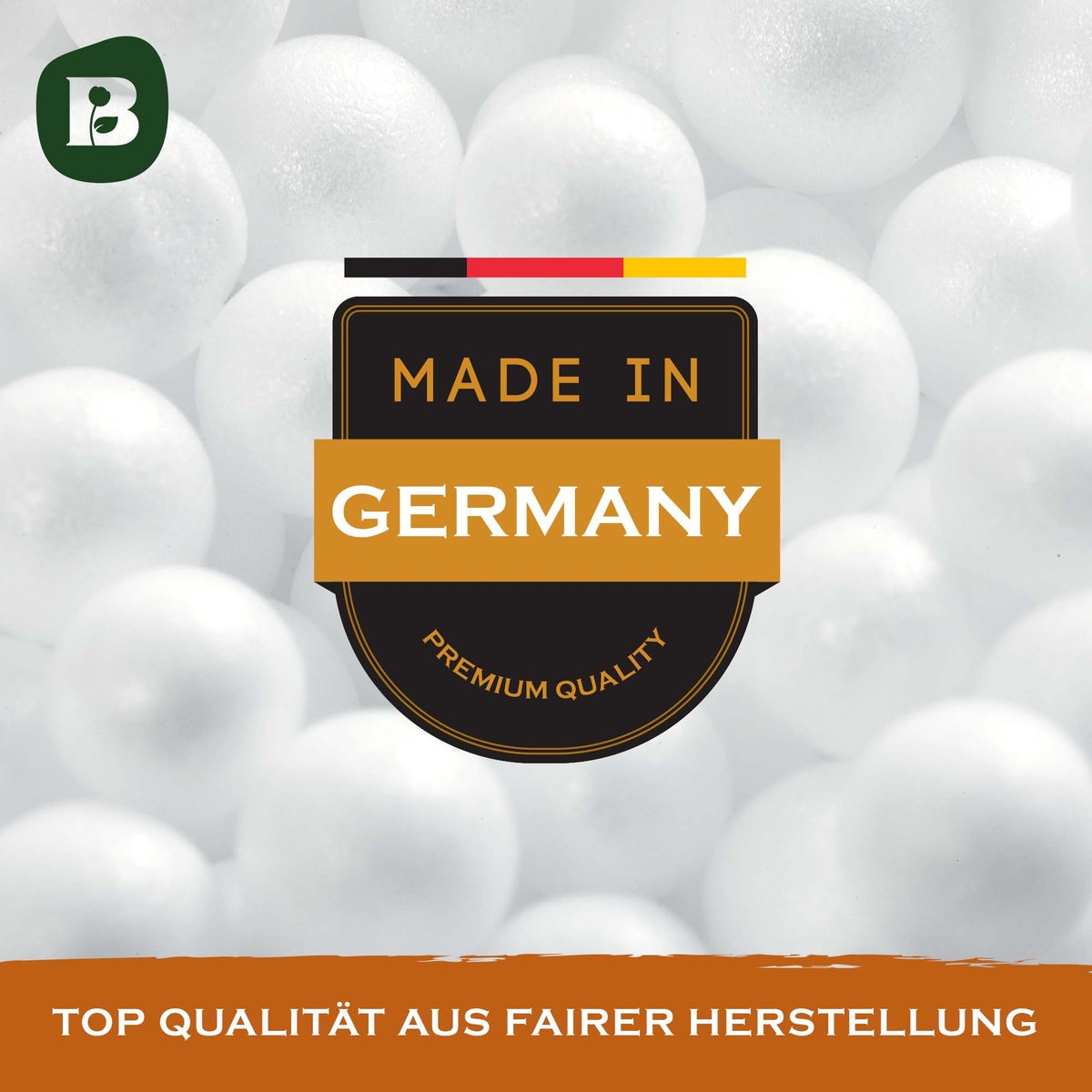 Bonvivre Premium EPS Beads Piepschuimballen 5 liter - Navulverpakking Kussenvulling Verpakkingsmateriaal Vulmateriaal Verpakkingen Zitzak Microbeads Verpleegkussen