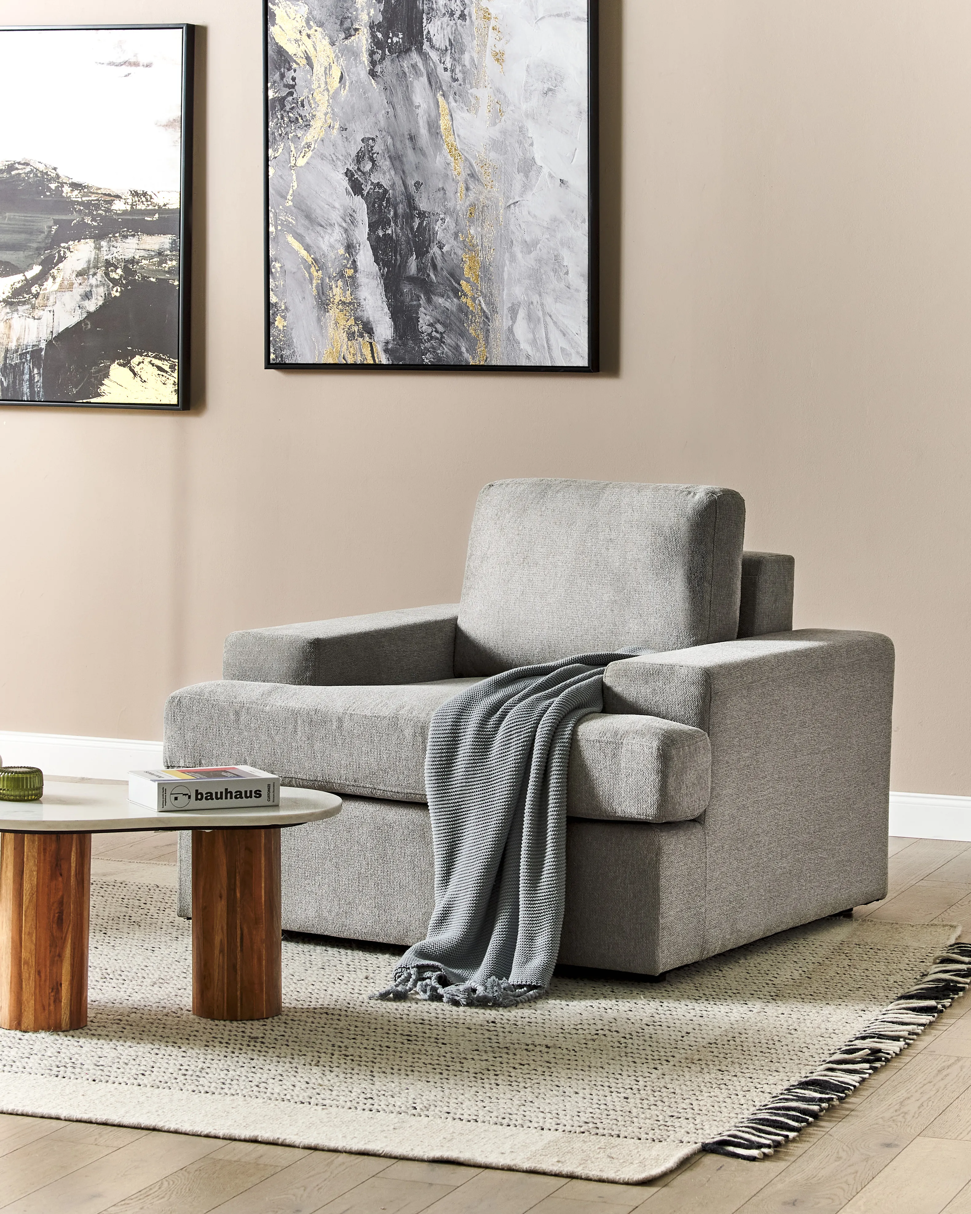 Fauteuil ALLA Stof Lichtgrijs