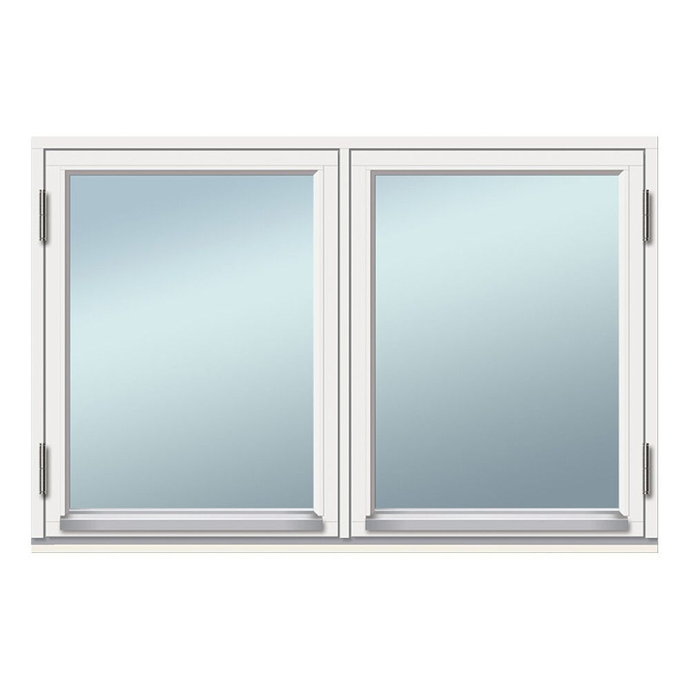 VINDU SOLID ELEMENTS SIDEHENGT 12X8 2-LUFT 2-GLASS HVITMALT