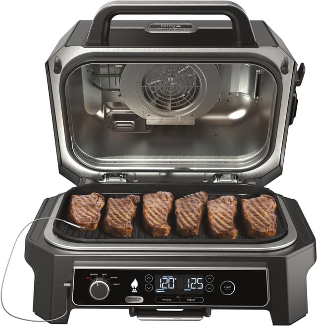Ninja Woodfire Pro XL elektrisk grill OG850EU (grå og sort)