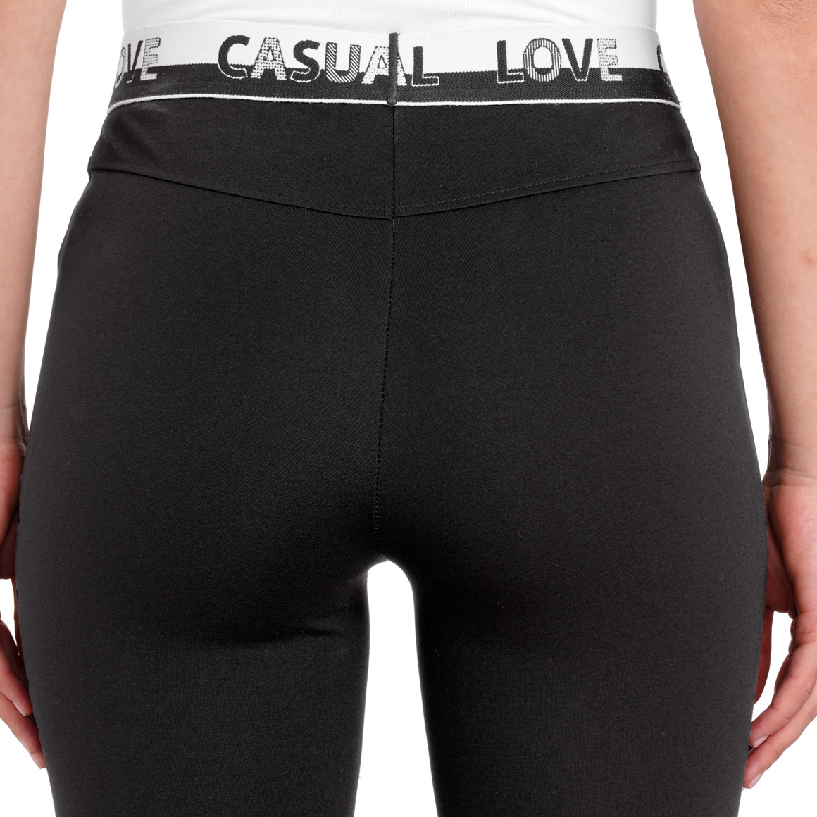 Gina Benotti Damen Leggings mit Webbund schwarz