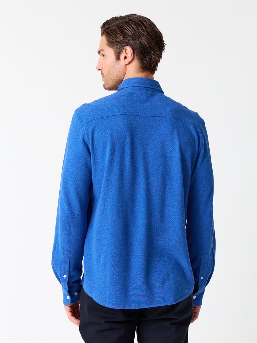 Dominique pique skjorte Mazarine Blue