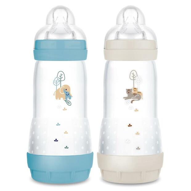 Lot de 2 biberons anti colique 320mL dès 4 mois Planet Love - Océan - MAM
