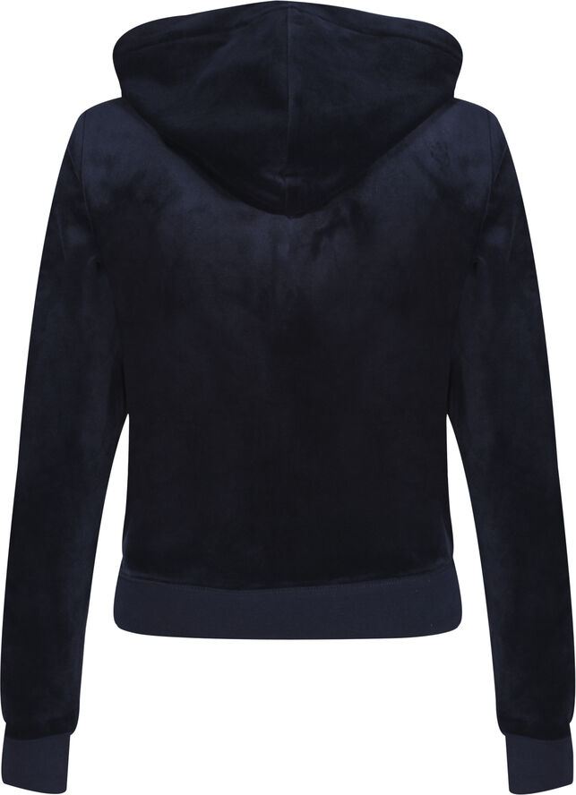 Juicy Couture Robertson Classic Velour Zip Trough Hoodie Night sky