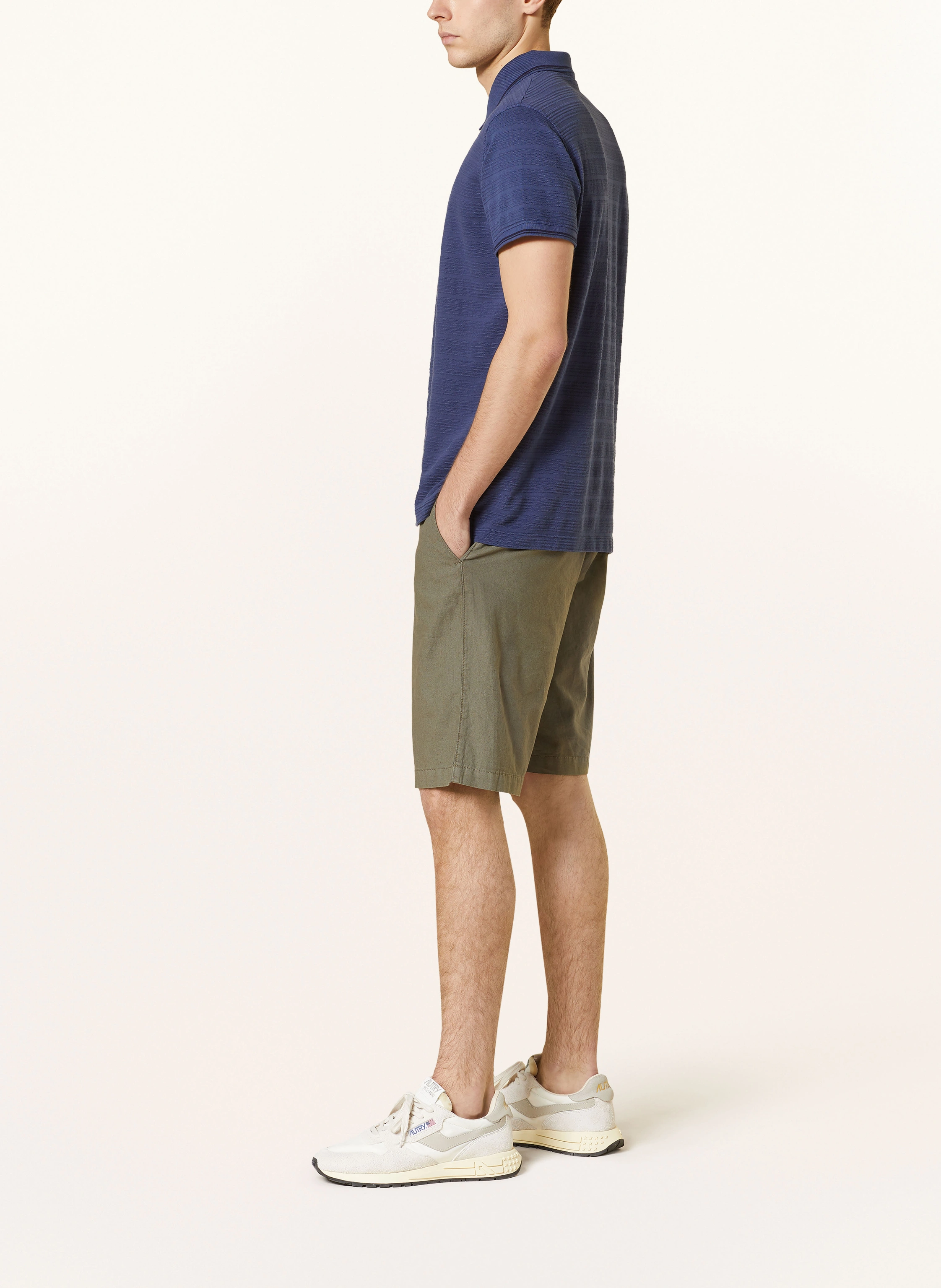 STROKESMAN'S Shorts Slim Fit mit Leinen