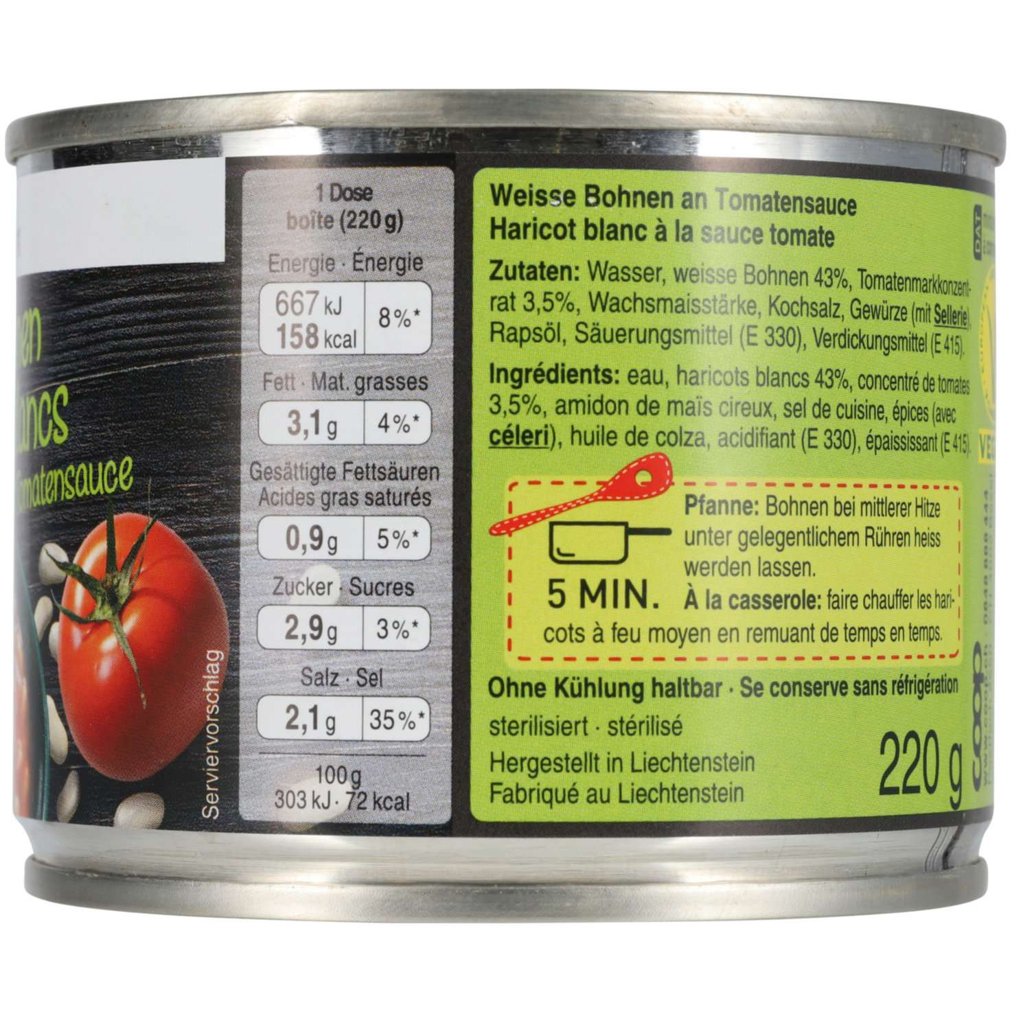 Weisse Bohnen an Tomatensauce
