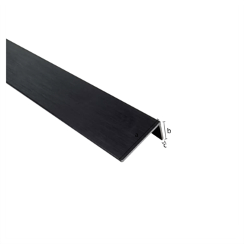 Hoekprofiel aluminium mat zwart 20x10x1x1000mm