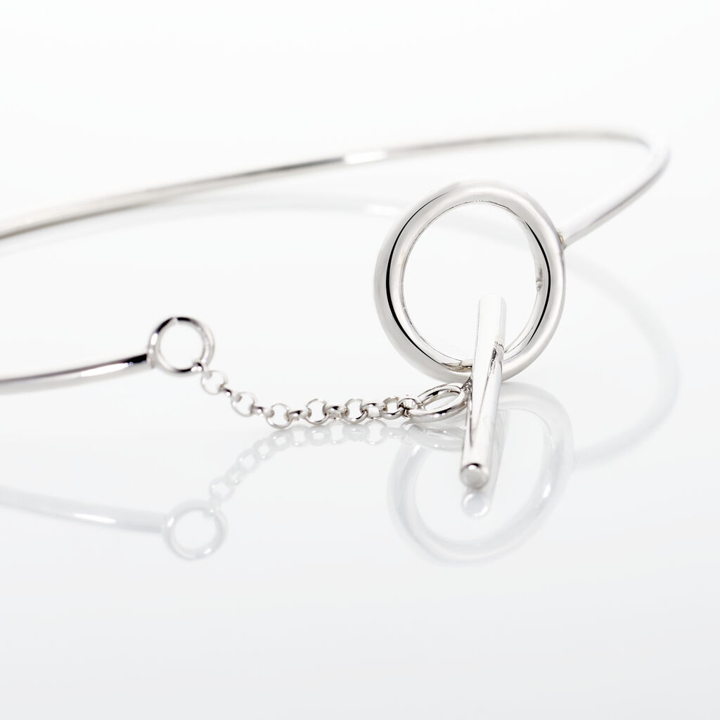 Bracelet Jonc Marie-capucine Argent Blanc
