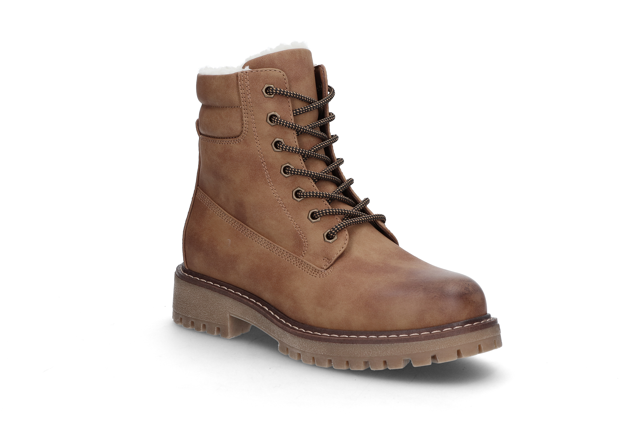 Varm vinterboots med snøring