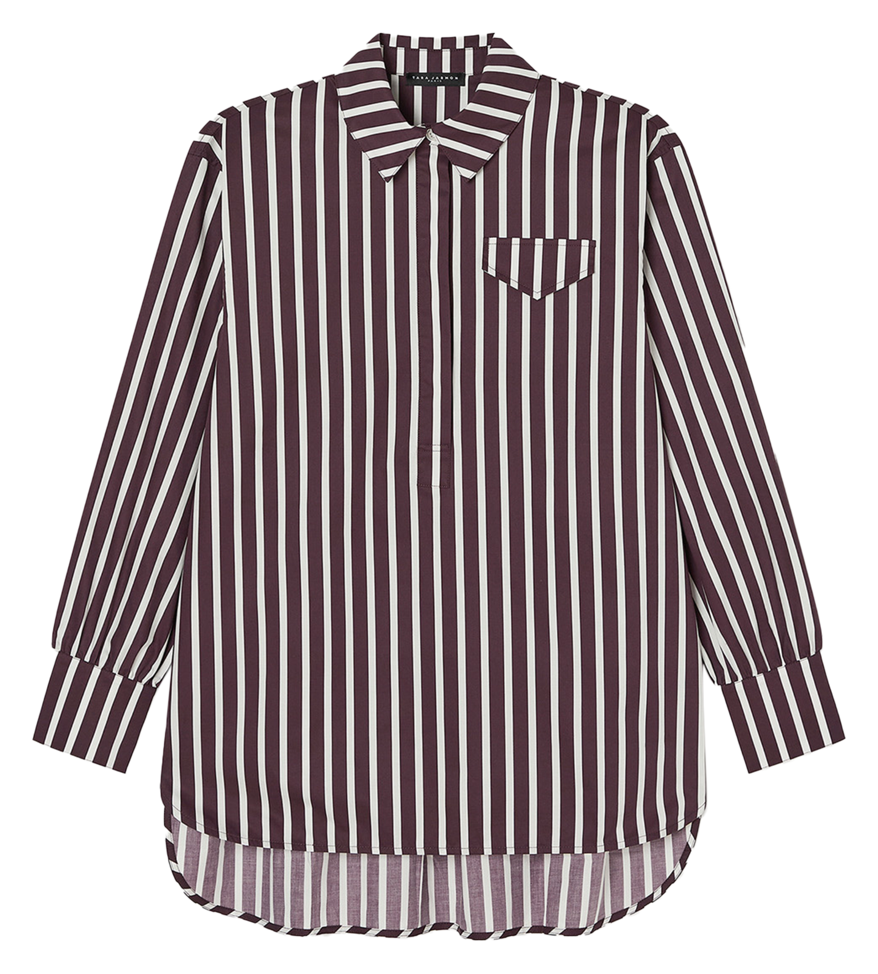 TALLULY - Chemise oversize rayée en coton| Violet