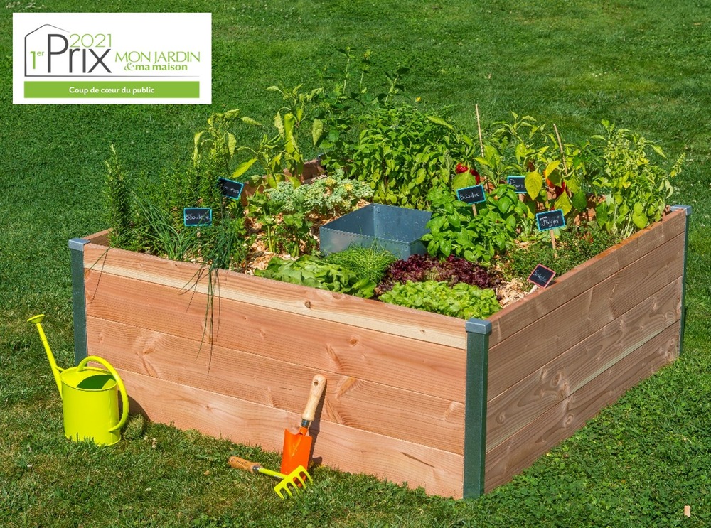 Potager Autonome KEYHOLE GARDEN petit modele - l120 x l115 x h48