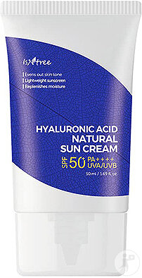 Isntree Crème Solaire Naturelle À L'Acide Hyaluronique IP50 Tube 50ml