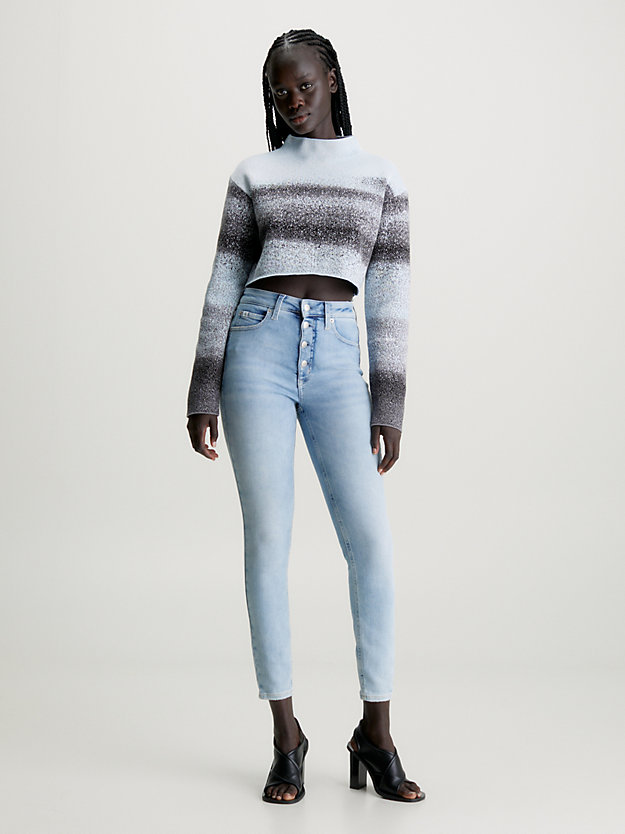 Calça jeans super skinny de cintura alta até o tornozelo