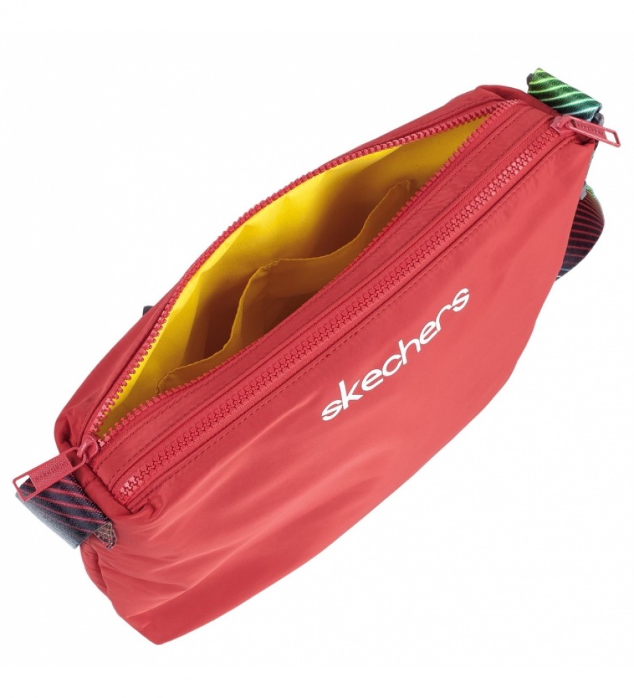 Bolsa de ombro unissex pequena Skechers S897 vermelha - 26 x 33 x 5,5 cm -