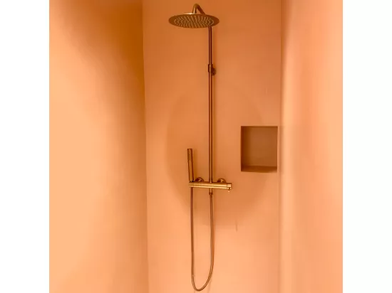 Luisa colonne de douche mécanique cuivre brossé - Essebagno