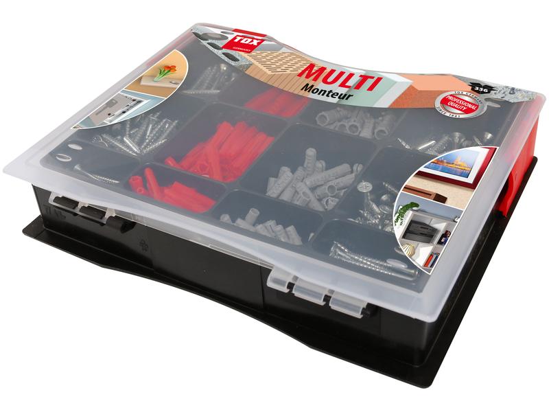Tox-Dübel Dübel Monteur Multi Tri & Barracuda 336 Stück Monteur Multi Dübel Set Tri & Barracuda