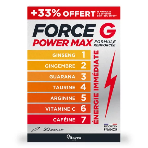 Force G Power Max Offre Promo 33% Offert 20 Ampoules
