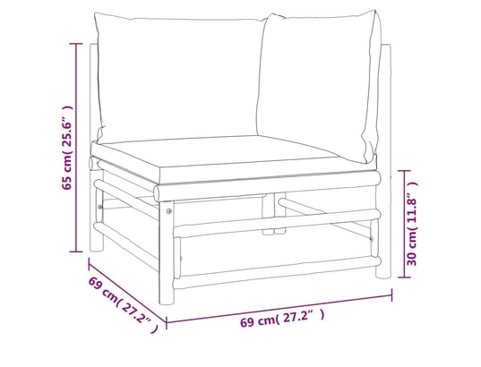 LES TENDANCES - Salon extérieur Salon de jardin-gris-5 places-55x65x30-490466