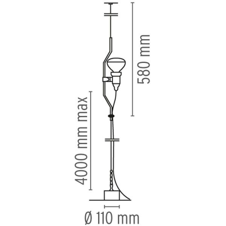Flos Parentesi hanglamp Ø11 niet dimbaar wit