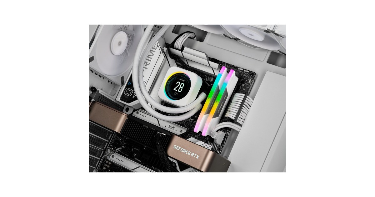 Corsair32 GB DDR5-6400 Kit werkgeheugen  (Wit, CMH32GX5M2B6400C36W, Vengeance RGB, XMP 3.0)