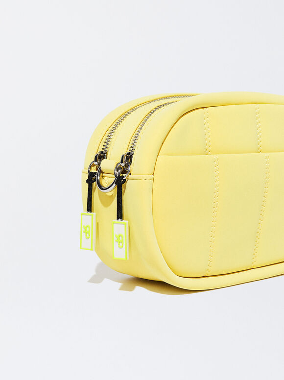 Bolsa de ombro acolchoada - Amarela