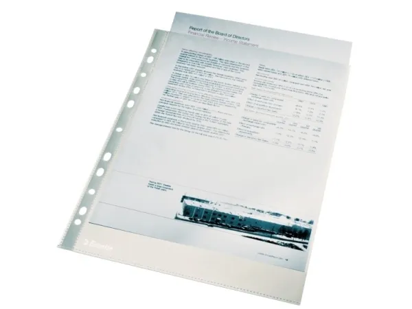 Plastlommer A4 Esselte 0,105 mm glasklar - (100 stk.)