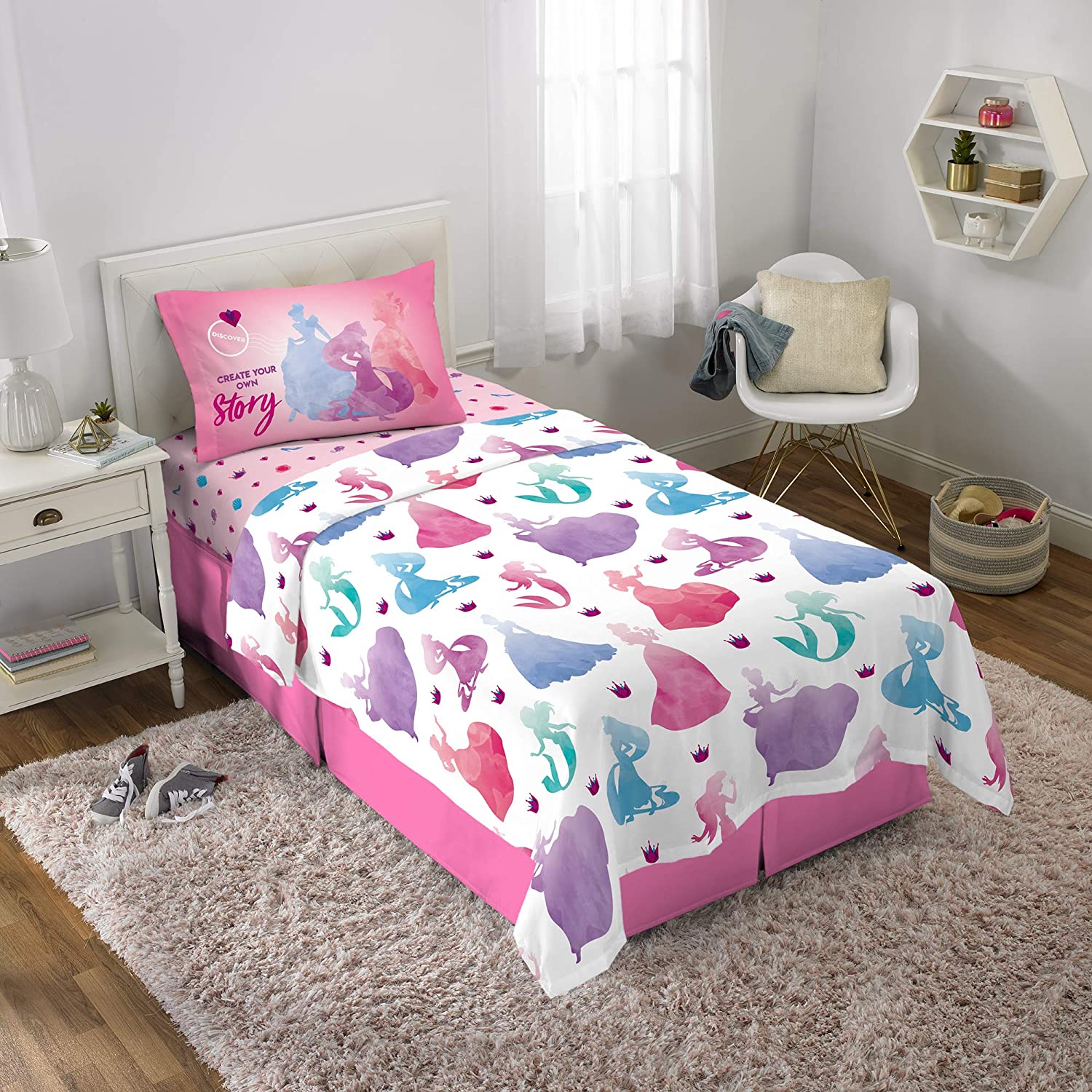 Twin Super Mario 3-Piece Bed Sheet Set.1 Flat Sheet 1 Fitted Sheet 1 Pillow Cases