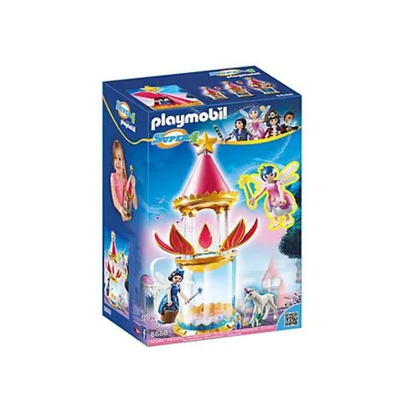 PLAYMOBIL® 6688 Super-4 Zauberhafter Blütenturm mit Feen-Spieluhr und Twinkle