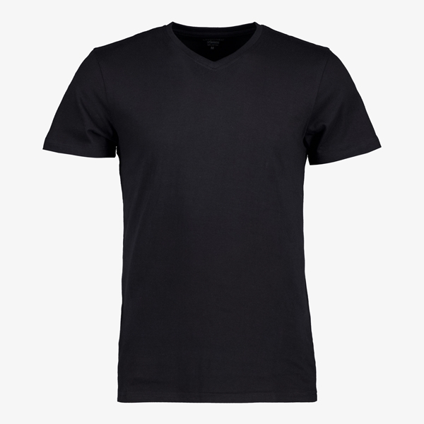 Unsigned heren T-shirt zwart V-hals