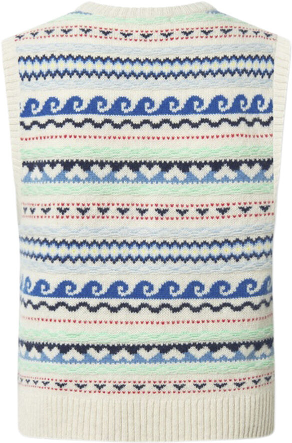 Nué Notes Malik Vest Egret multi knit