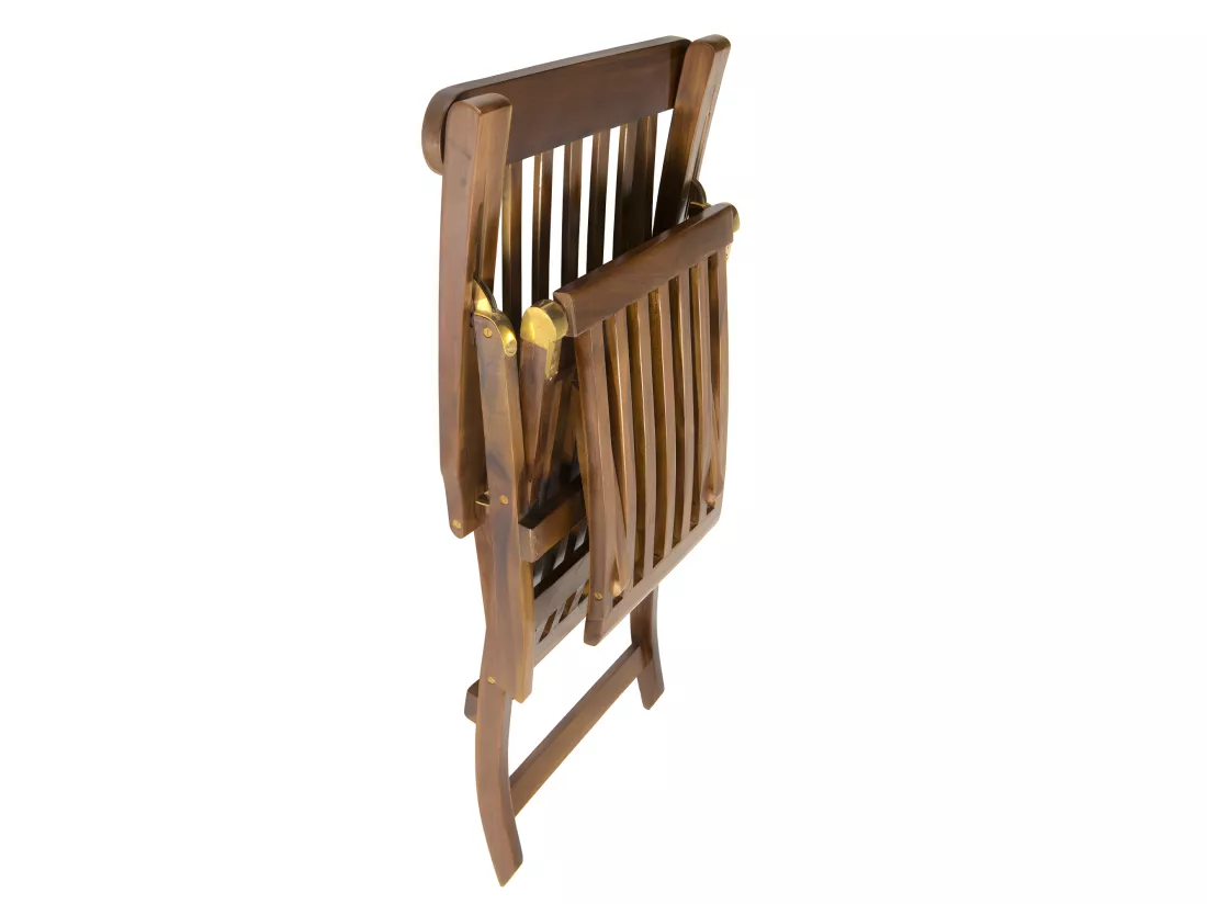 HANNA - Chaise longue de jardin en bois teck huilé