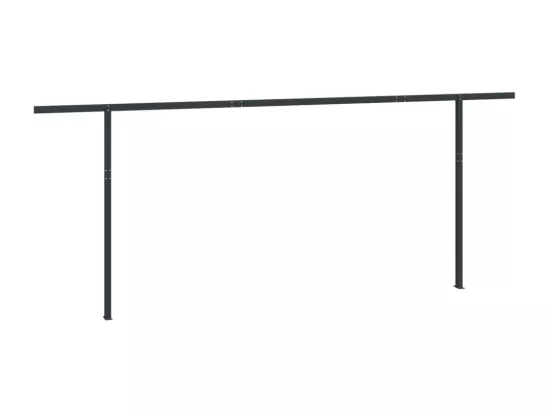 Jeu de poteaux d'auvent anthracite 600x245 cm fer