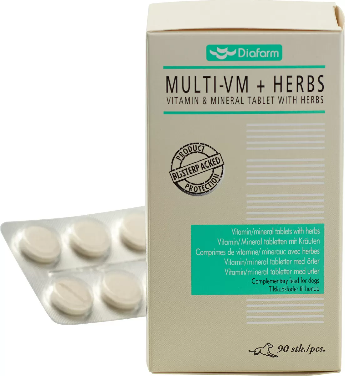 Diafarm Vitamin   Mineral tabletter m. urter - 90 stk