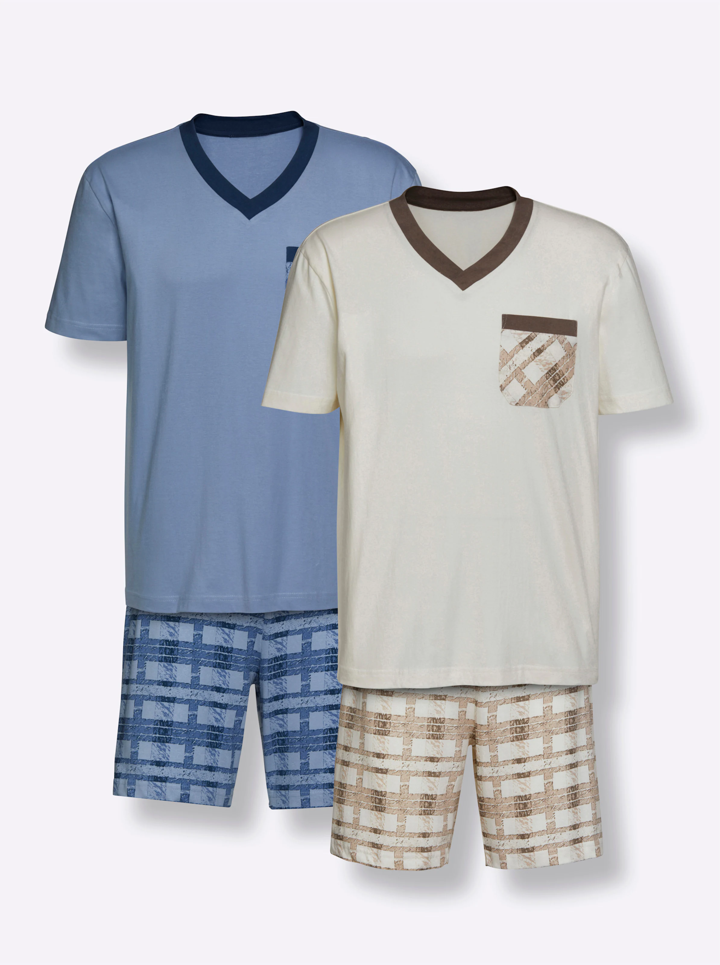 KINGsCLUB Shortys in blau + natur