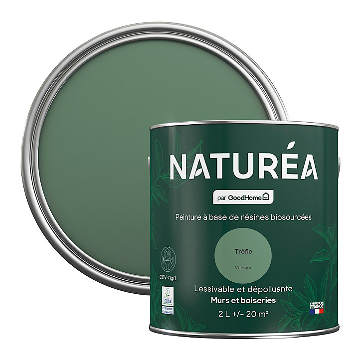 Peinture murs et boiseries Naturéa par GoodHome trèfle velours 2L