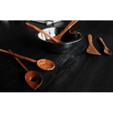 Spatule, longueur: 300 mm, bois d'olivier