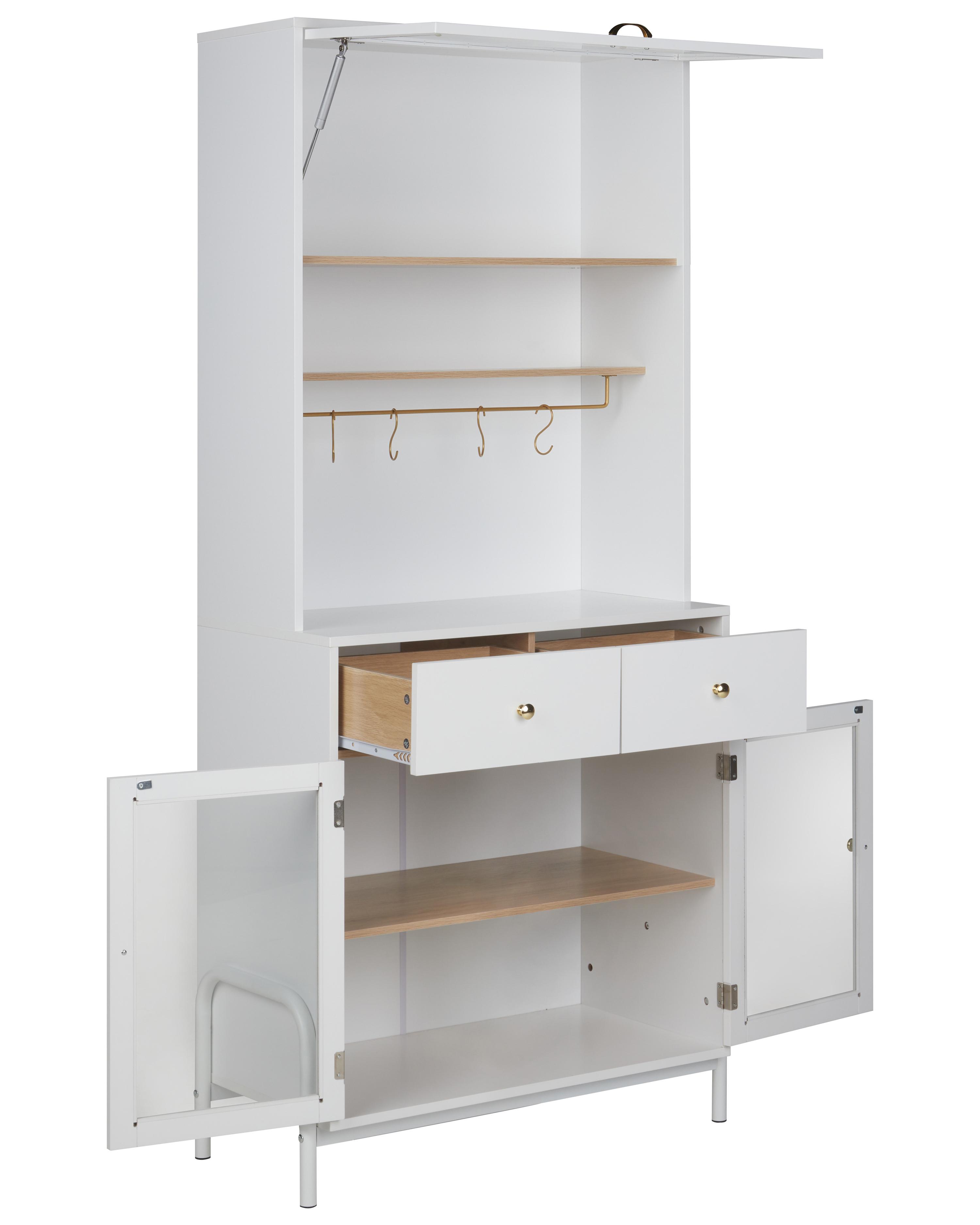 Glazen vitrinekast PARLIN 82 cm Wit