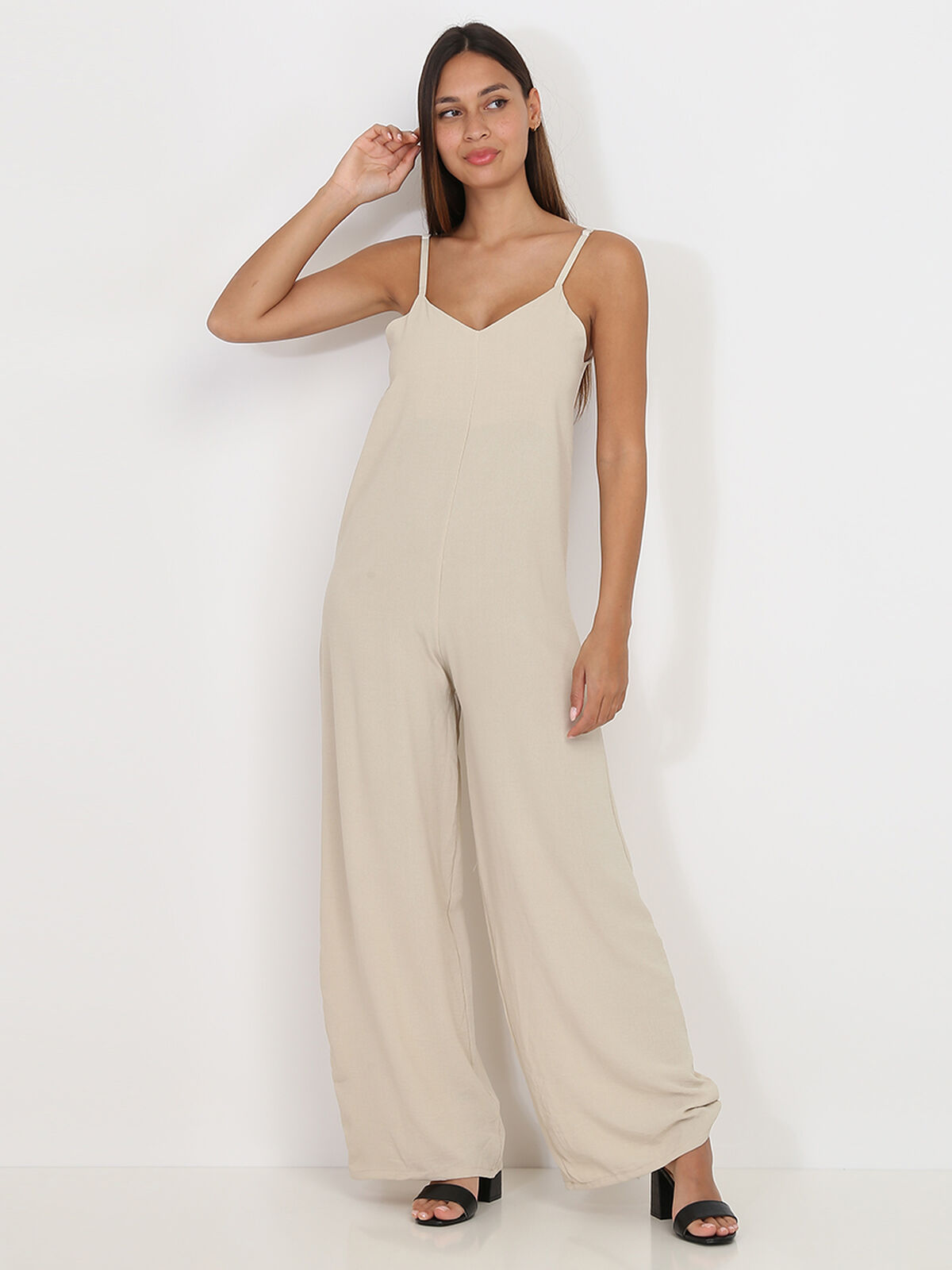 Combinaison fluide évasée- Beige