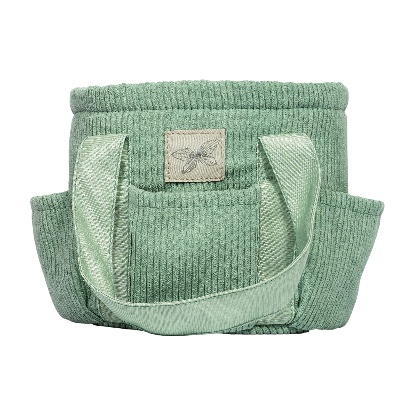 Tasche für Pflegeutensilien Cord Grün für Steckenpferd