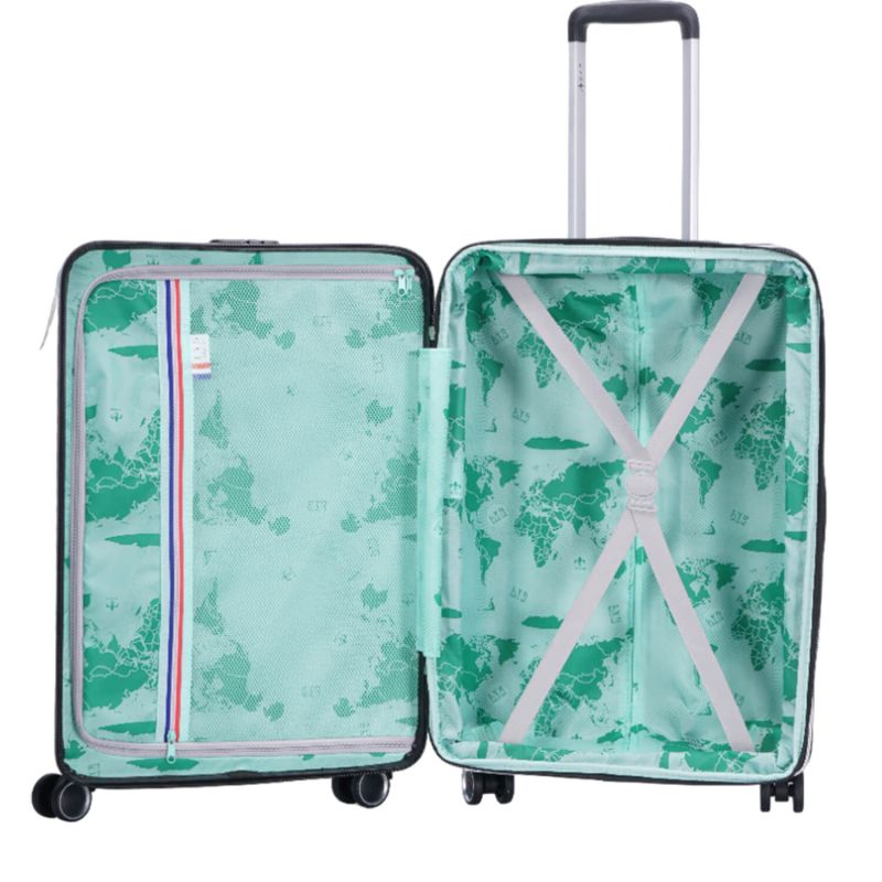 Lot de 3 valises rigides 329 Extensibles 55, 66 et 76 cm Bleu foncé