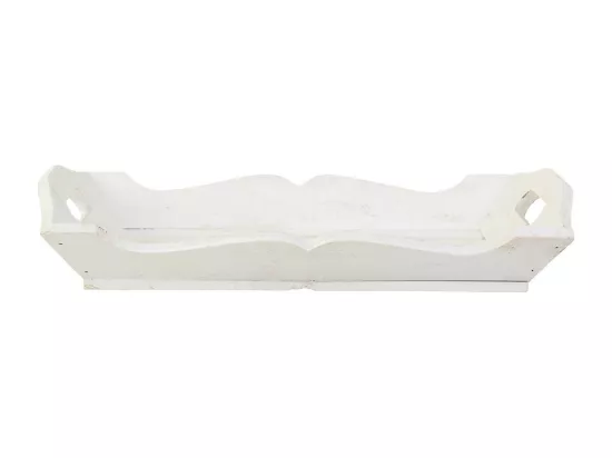 Ensemble de 2 plateaux en bois blancs