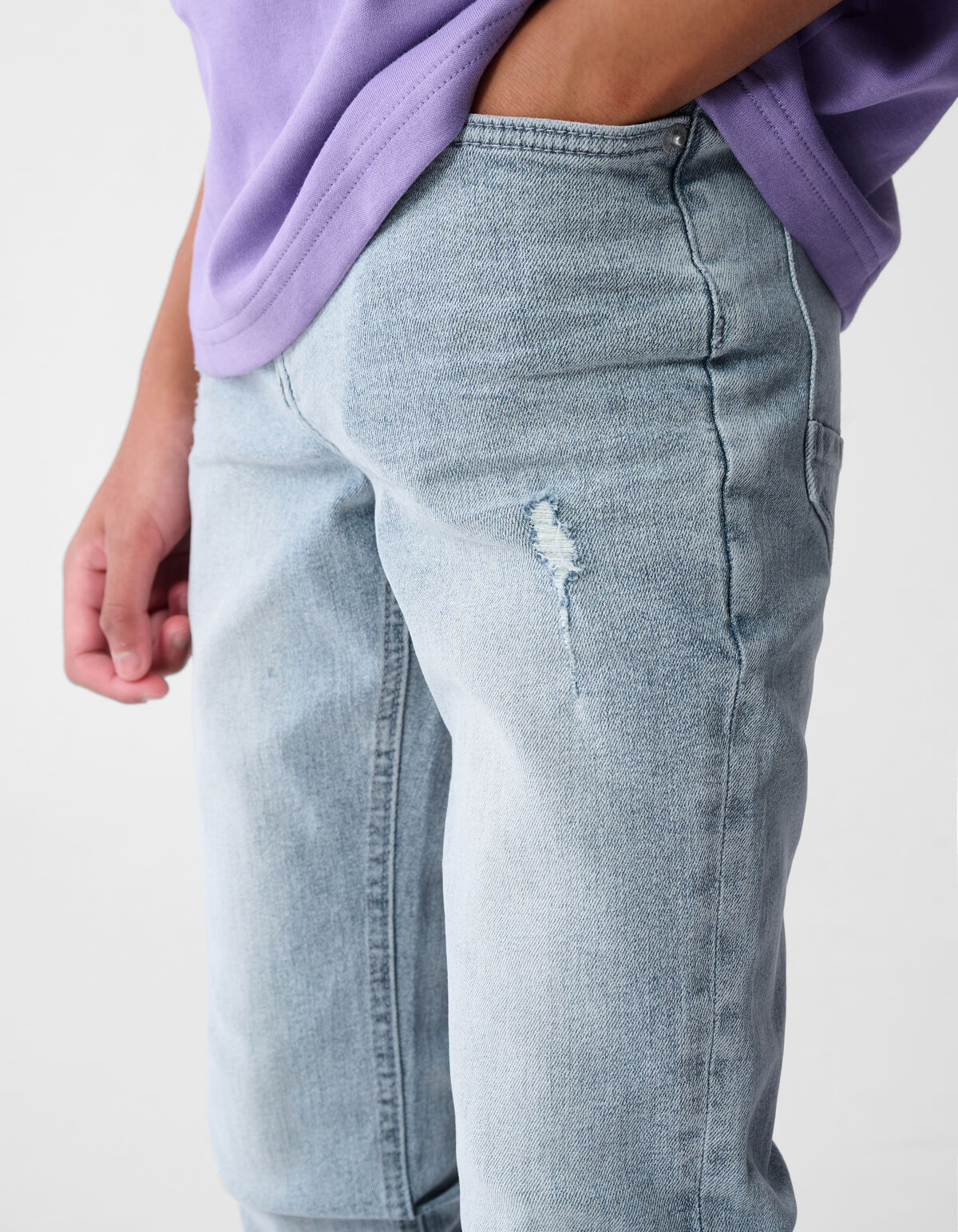 Tapered Fit Jeans Grijs