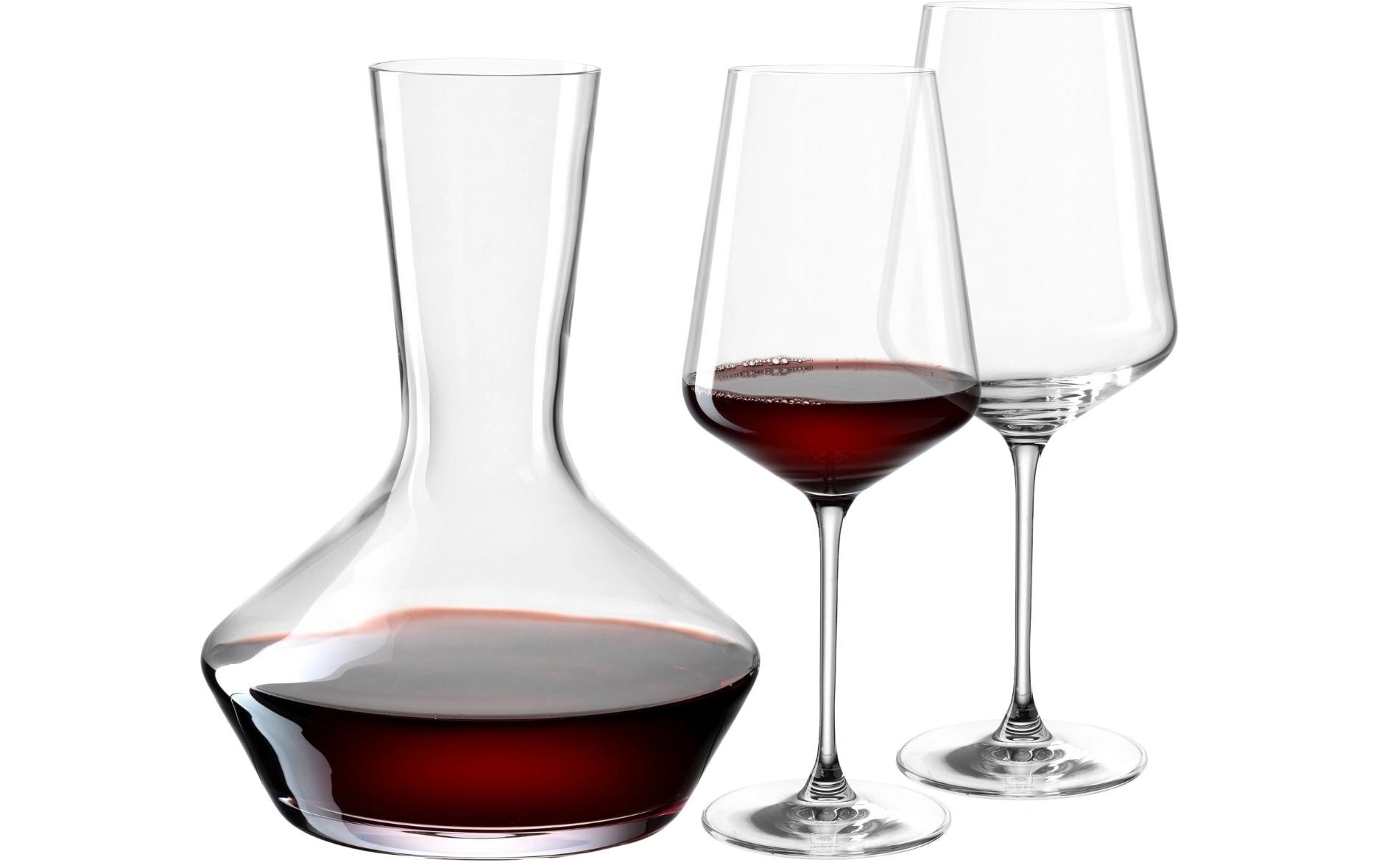 Dekanter + Gläser Puccini 3-teilig, 0.75 l, TransparentWein- Kelchgläser-Set