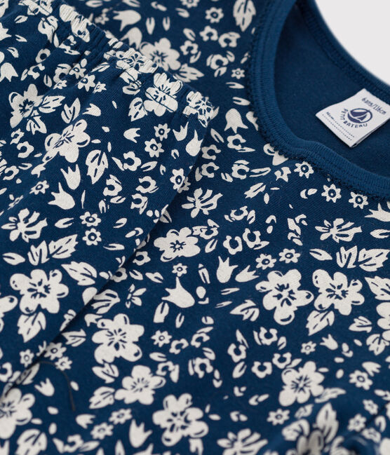 Pyjama fleur petite fille en coton