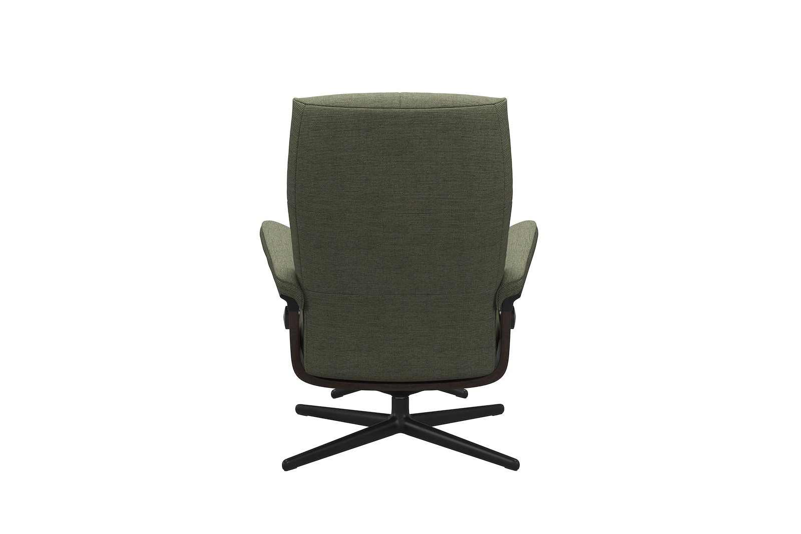 David lenestol med krakk Tekstil Jasmine Dark Green - Sort Cross - Wengebeiset